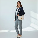 Borsa Donna a Mano con Tracolla COCCINELLE linea Magie Soft Medium in Pelle colore Lambskin White