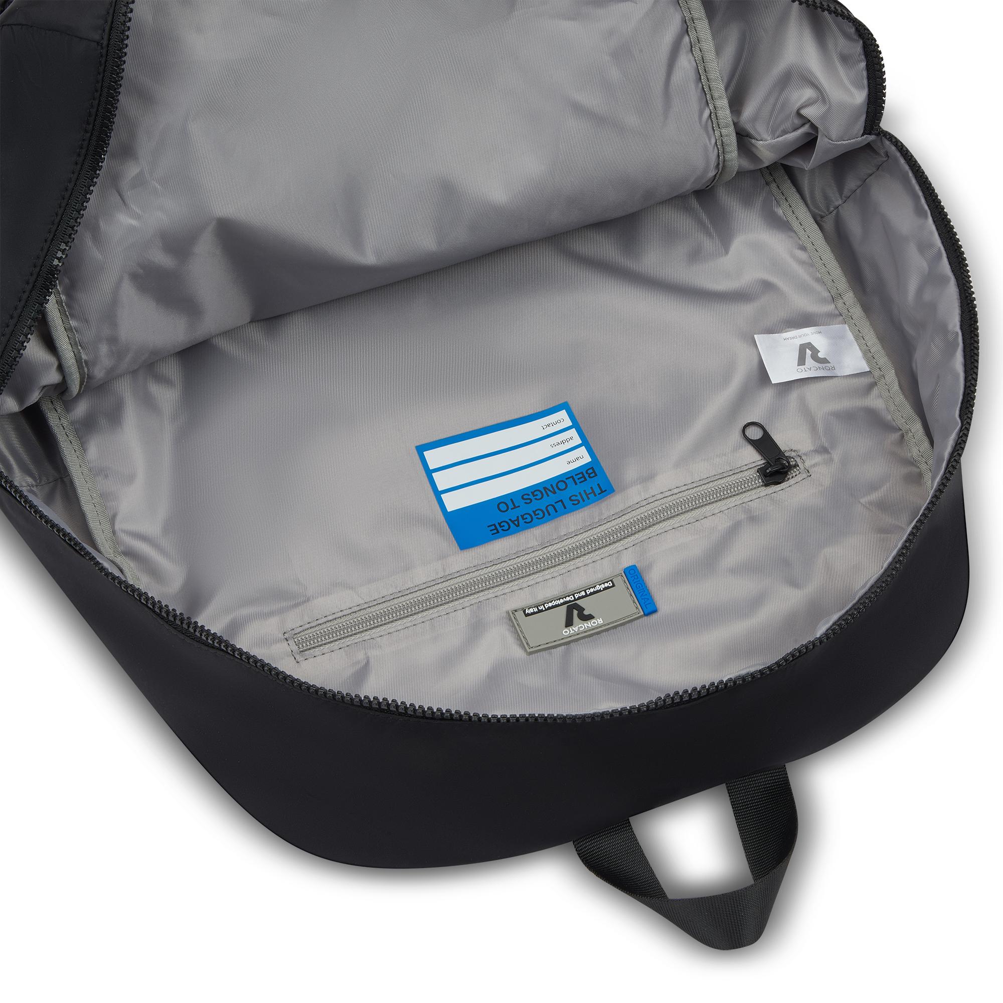 Zaino Pieghevole da Viaggio Easyjet RONCATO Compact Nero e Blu Cobalto 45x36x20 cm