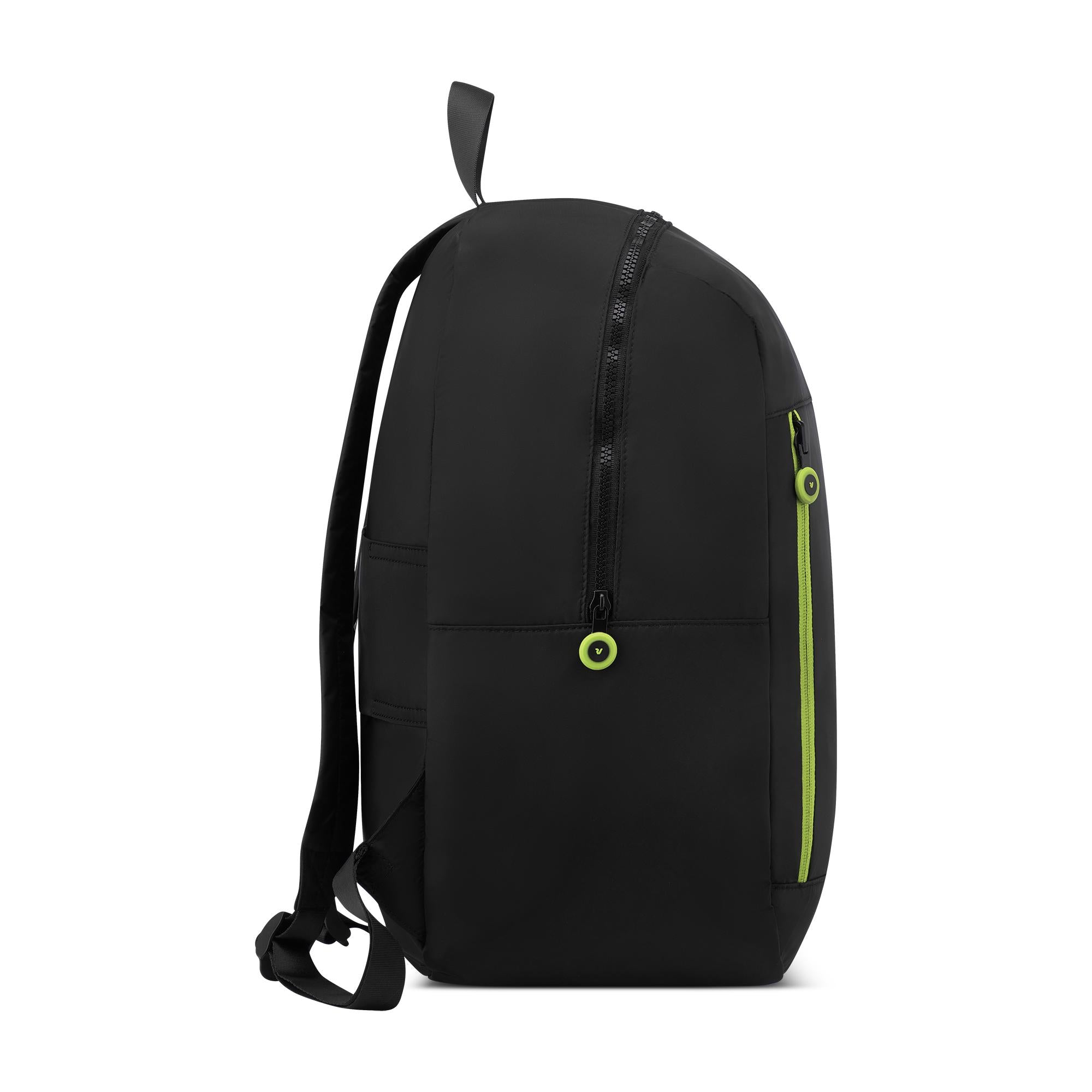Easyjet RONCATO Kompakter, faltbarer Reiserucksack, Schwarz und Cyber ​​Lime, 45 x 36 x 20 cm