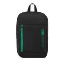 Ryanair RONCATO Kompakter, zusammenklappbarer Reiserucksack, Schwarz und Hellgrün, 40 x 25 x 20 cm