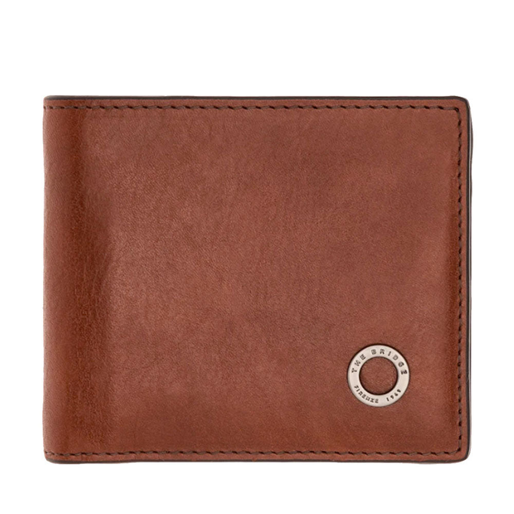 Portafoglio Uomo Piccolo con Portamonete THE BRIDGE In Pelle Marrone linea Biagio