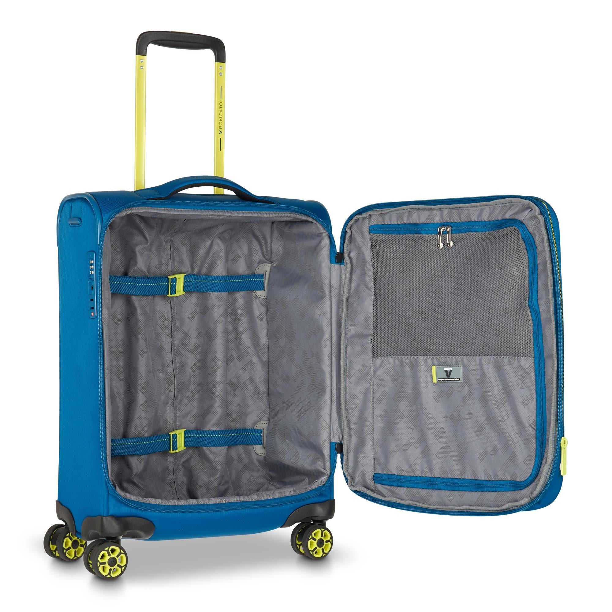 Trolley Cabina Semirigido Espandibile 4 Ruote RONCATO Linea Move colore Blu Laguna