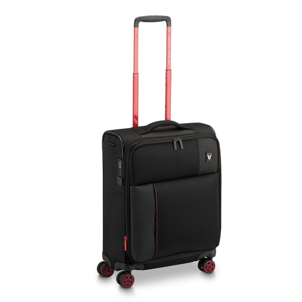 Halbstarrer erweiterbarer Kabinentrolley 4 Räder RONCATO Move Line Rauchschwarz