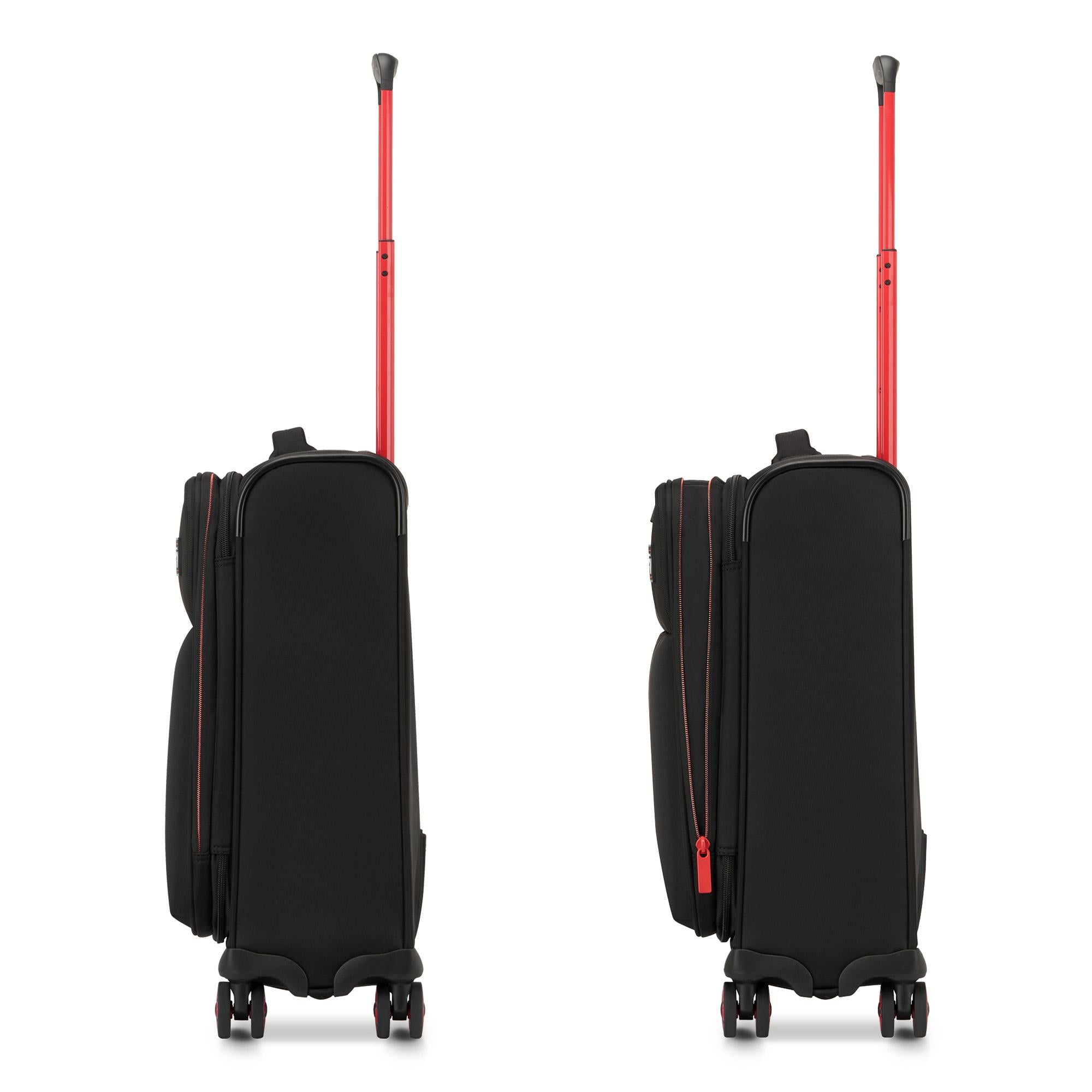 Halbstarrer erweiterbarer Kabinentrolley 4 Räder RONCATO Move Line Rauchschwarz
