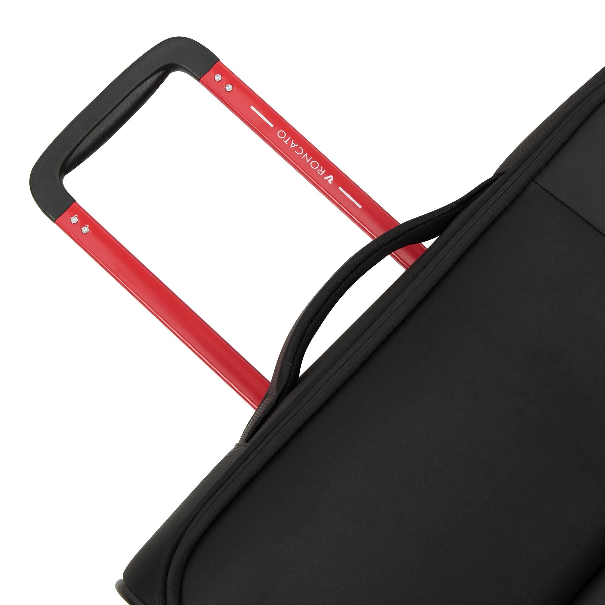 Halbstarrer erweiterbarer Kabinentrolley 4 Räder RONCATO Move Line Rauchschwarz