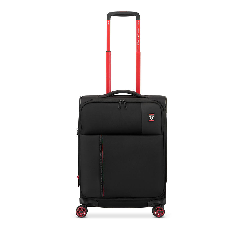 Halbstarrer erweiterbarer Kabinentrolley 4 Räder RONCATO Move Line Rauchschwarz