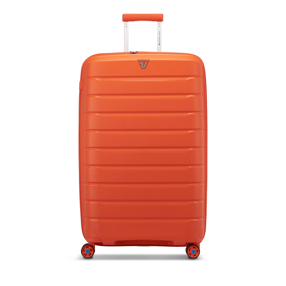 Großer erweiterbarer Hartschalentrolley mit 4 Rädern RONCATO B-Flying Line Leuchtend orange