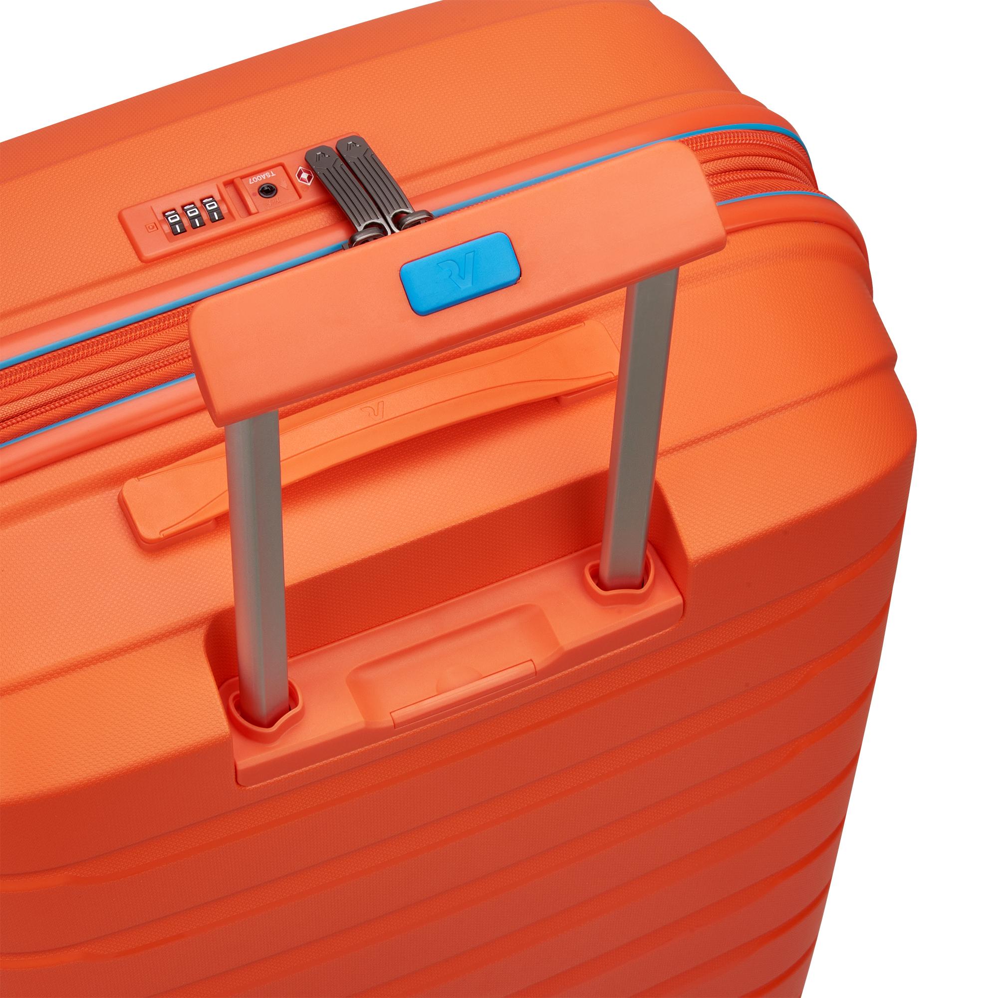 Großer erweiterbarer Hartschalentrolley mit 4 Rädern RONCATO B-Flying Line Leuchtend orange