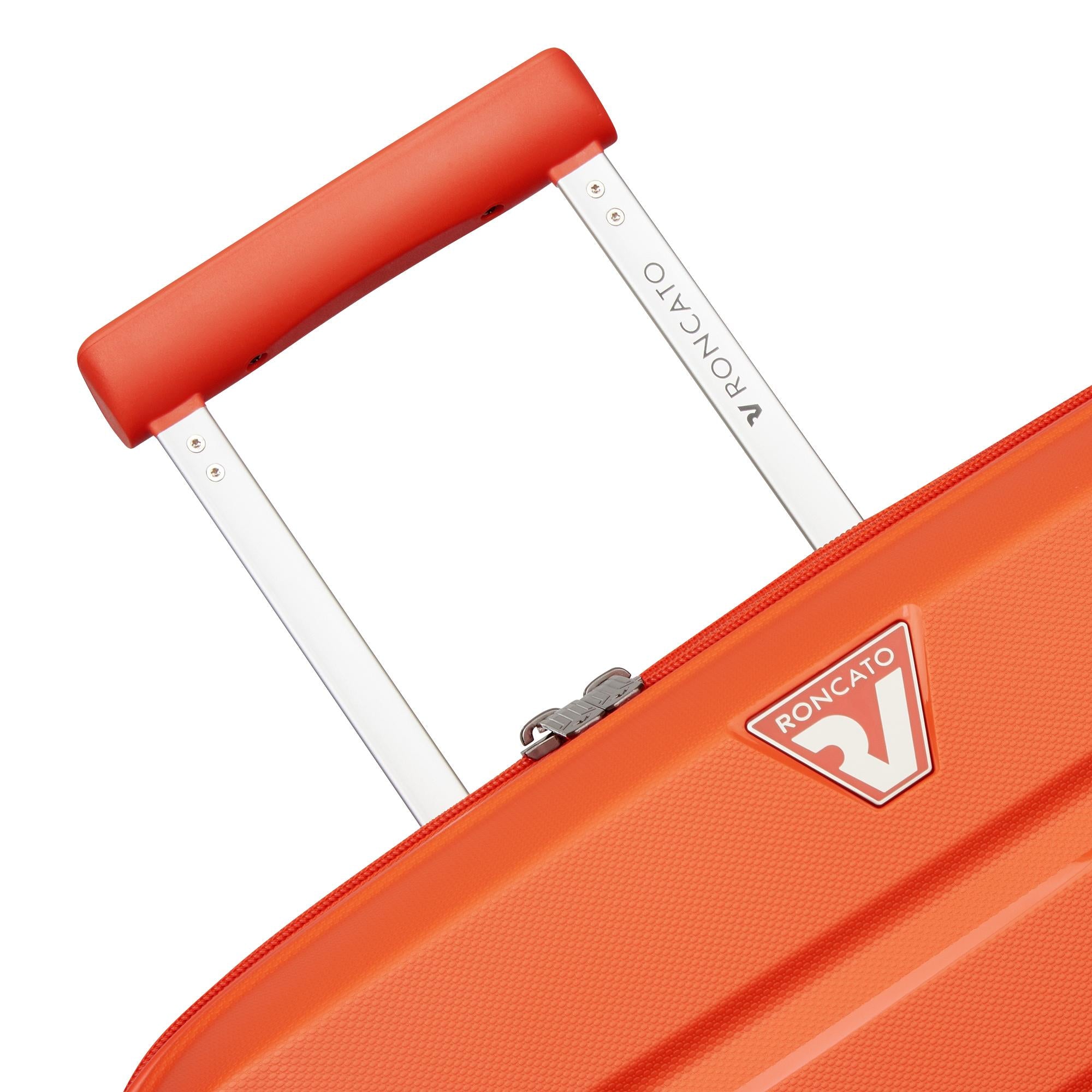Großer erweiterbarer Hartschalentrolley mit 4 Rädern RONCATO B-Flying Line Leuchtend orange