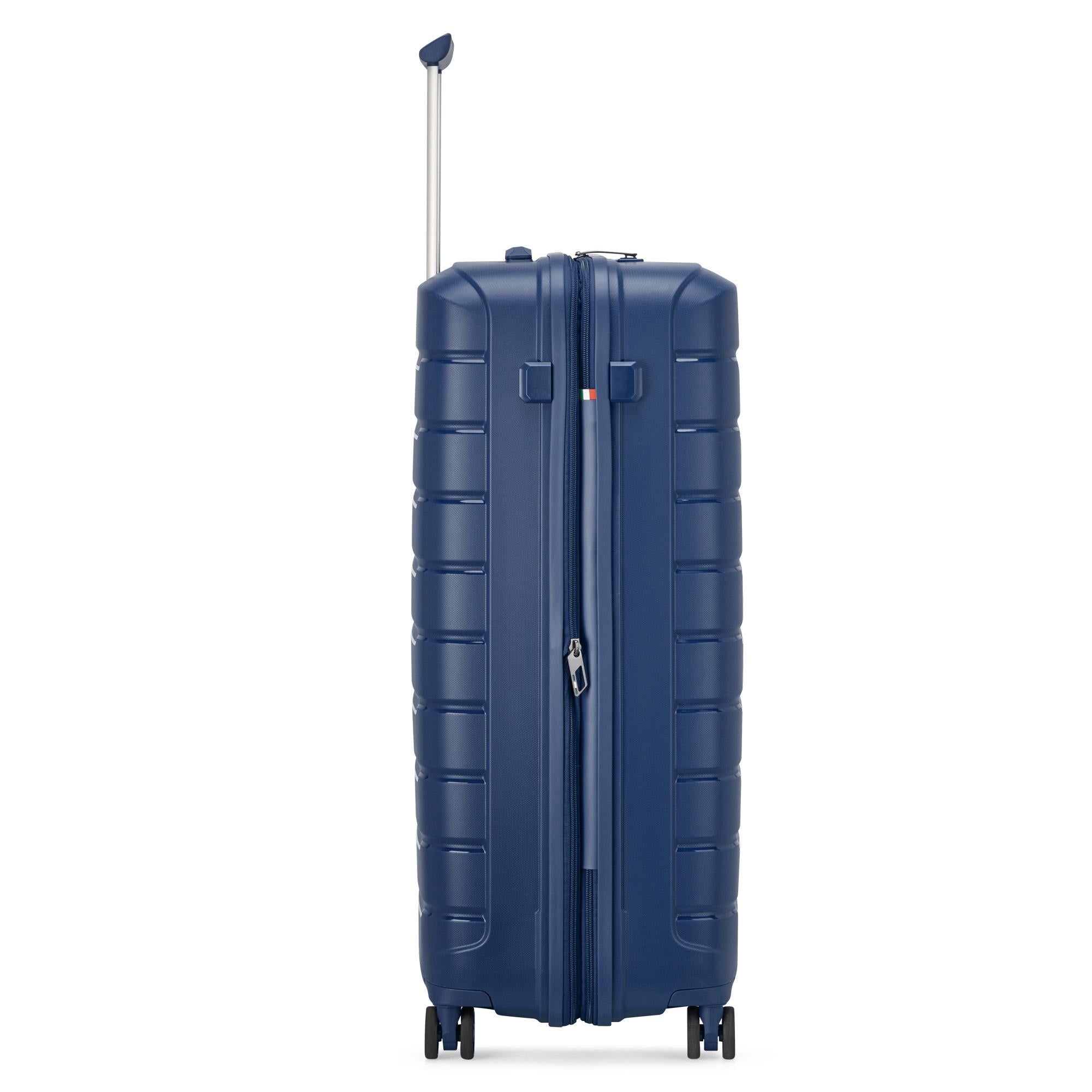 Großer erweiterbarer Hartschalentrolley 4 Räder RONCATO B-Flying Line Mitternachtsblau