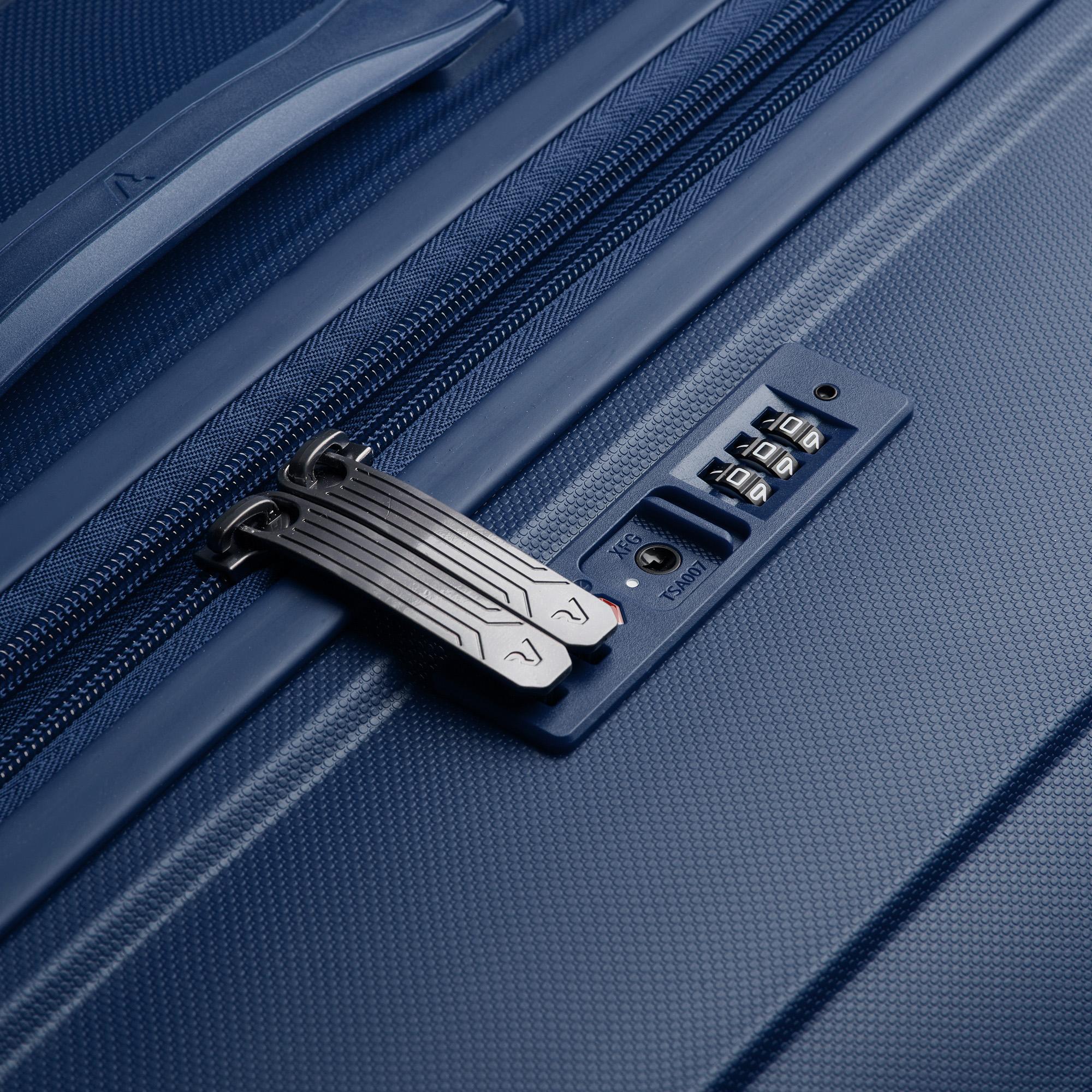 Großer erweiterbarer Hartschalentrolley 4 Räder RONCATO B-Flying Line Mitternachtsblau