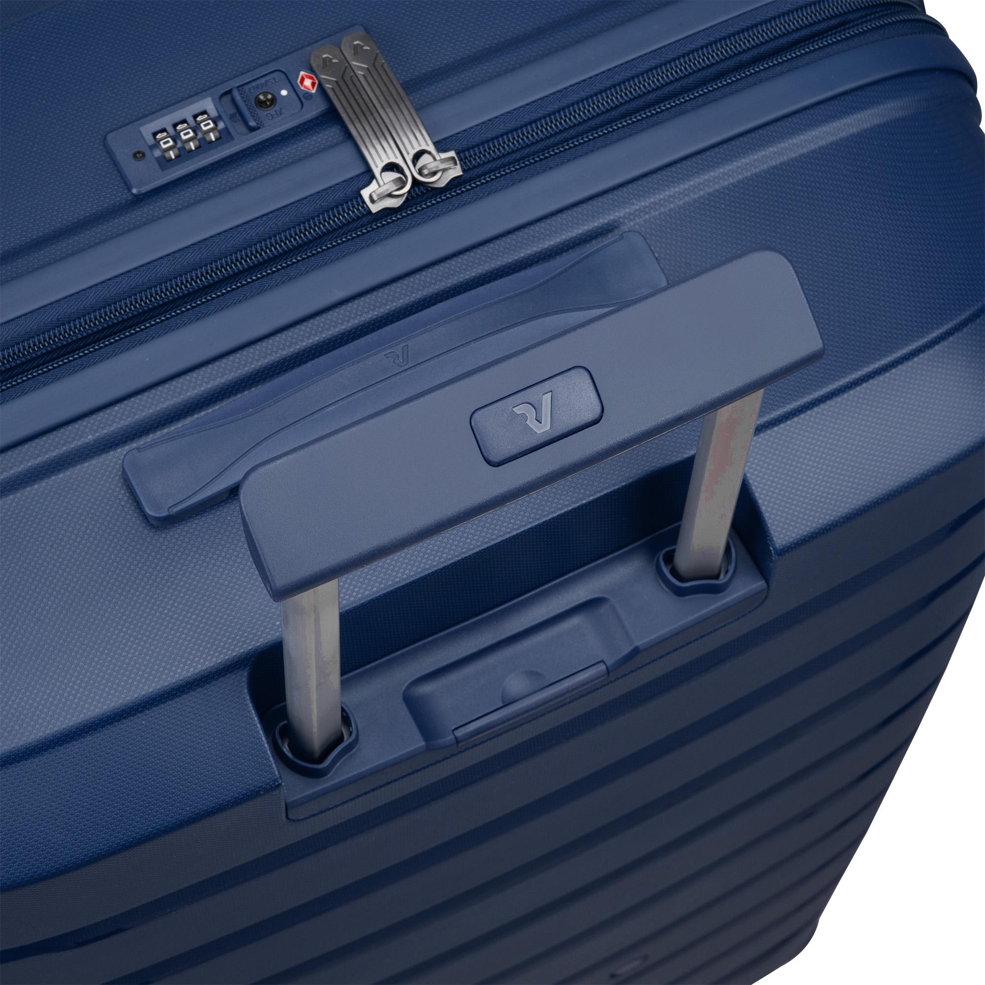 Großer erweiterbarer Hartschalentrolley 4 Räder RONCATO B-Flying Line Mitternachtsblau