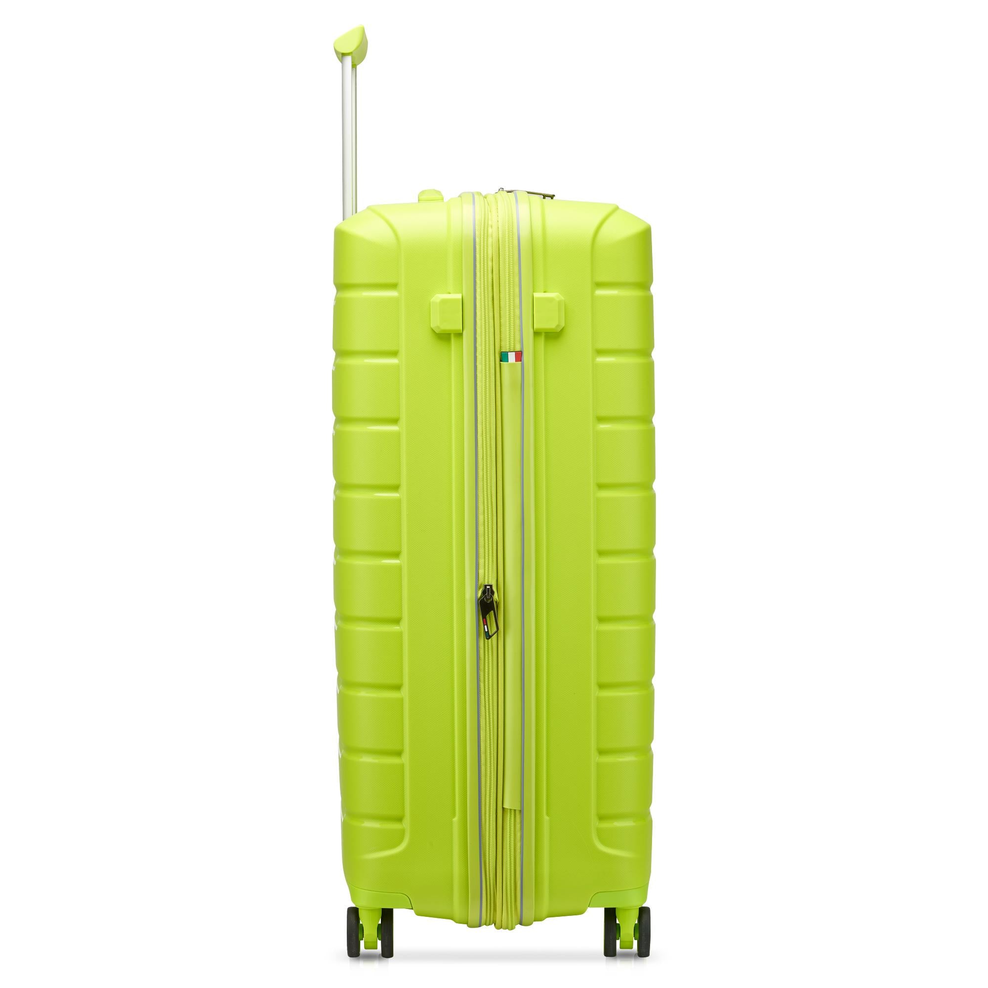 Großer erweiterbarer Hartschalentrolley mit 4 Rädern RONCATO B-Flying Line Cyber ​​​​Lime Farbe