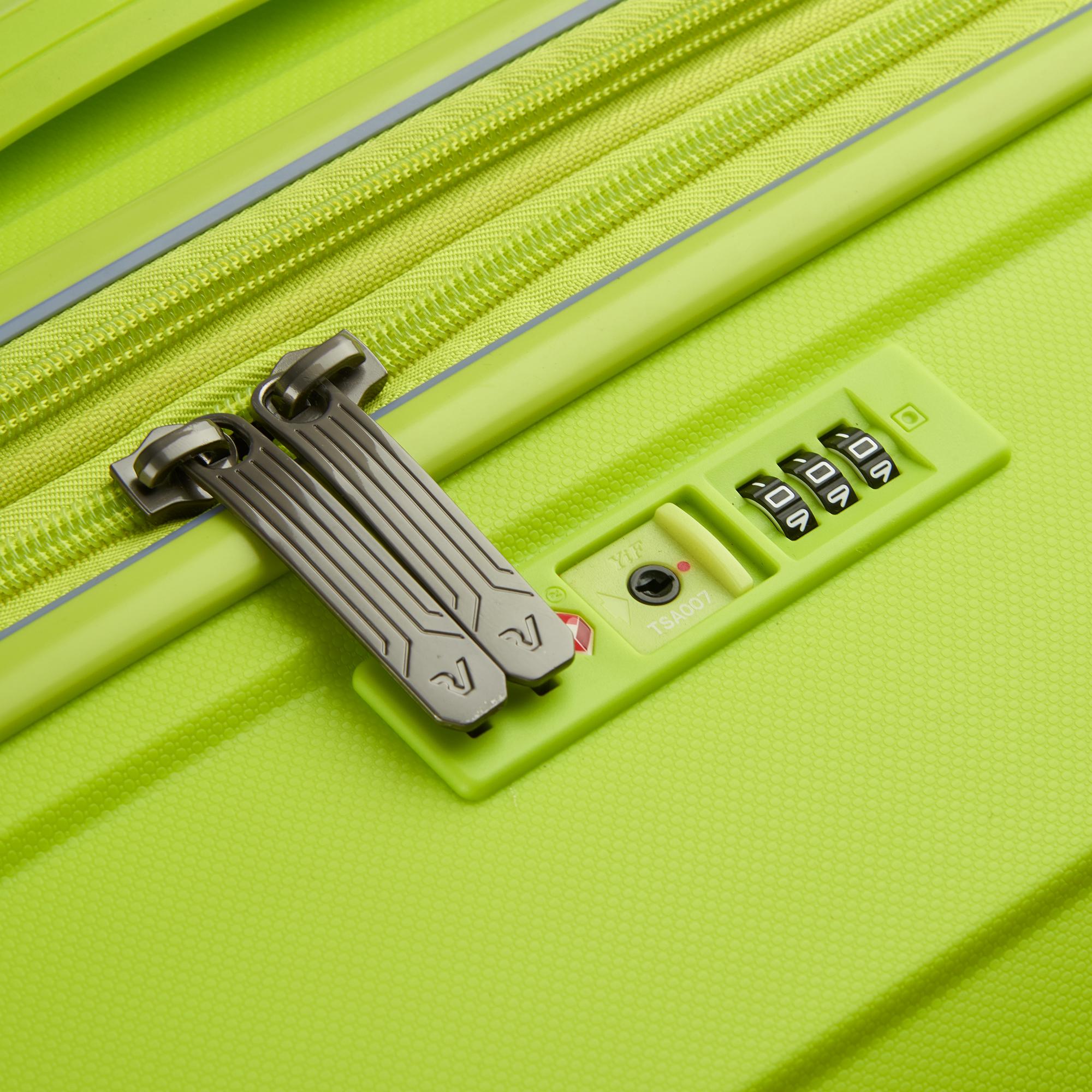 Großer erweiterbarer Hartschalentrolley mit 4 Rädern RONCATO B-Flying Line Cyber ​​​​Lime Farbe