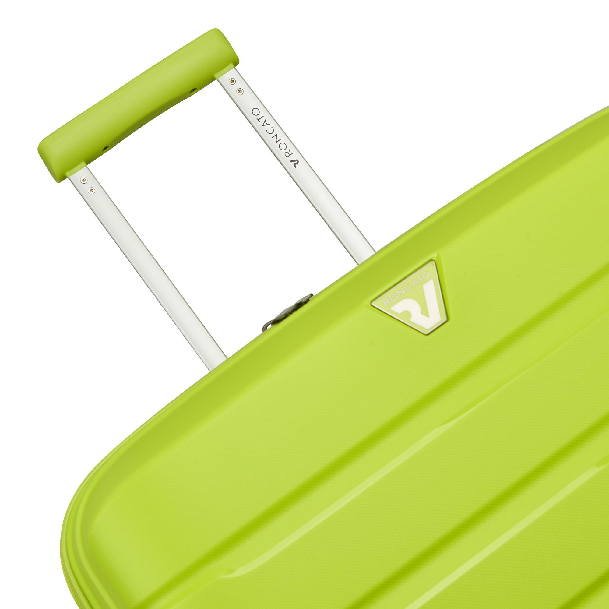 Großer erweiterbarer Hartschalentrolley mit 4 Rädern RONCATO B-Flying Line Cyber ​​​​Lime Farbe