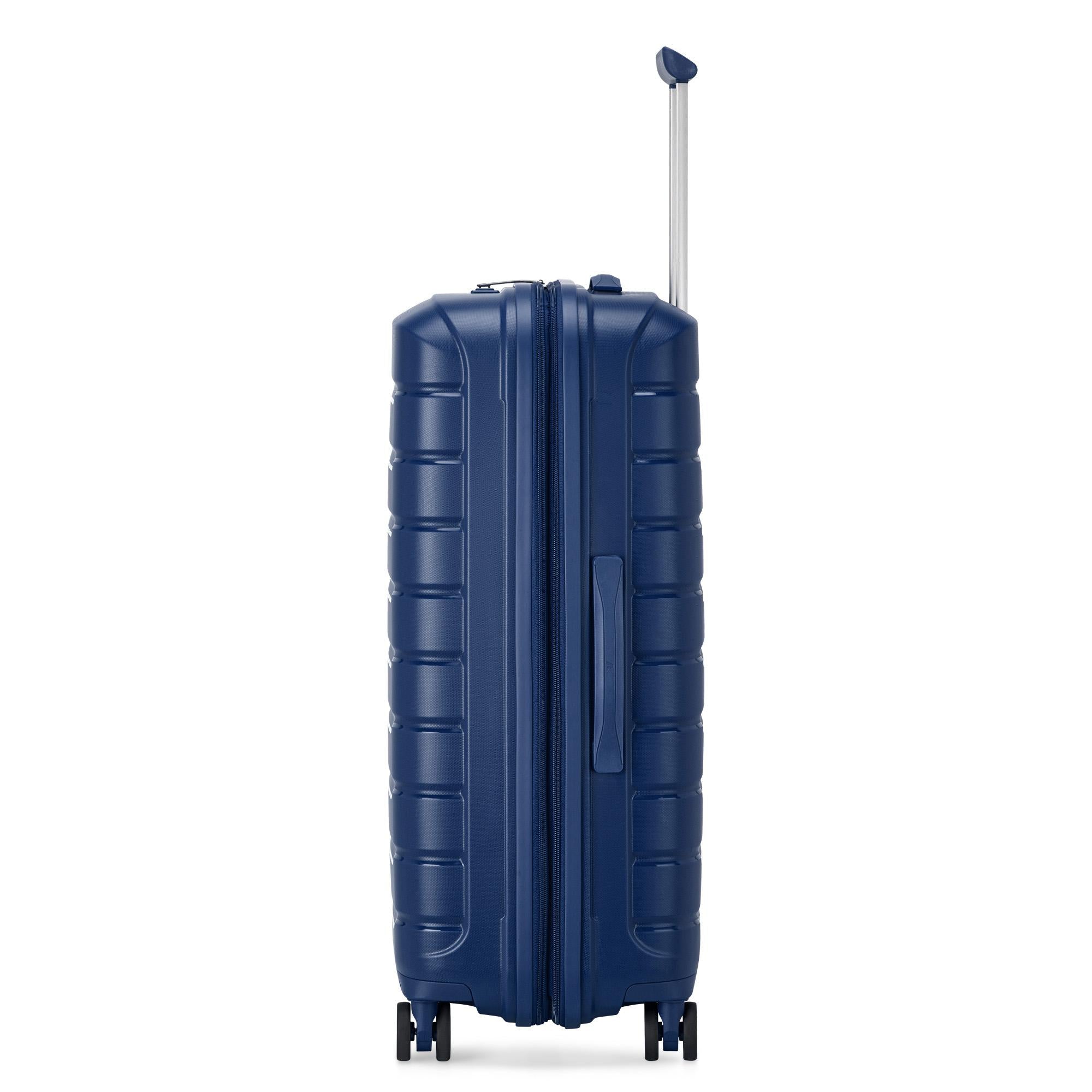 Mittelgroßer erweiterbarer Hartschalentrolley 4 Rollen RONCATO B-Flying Line Mitternachtsblau