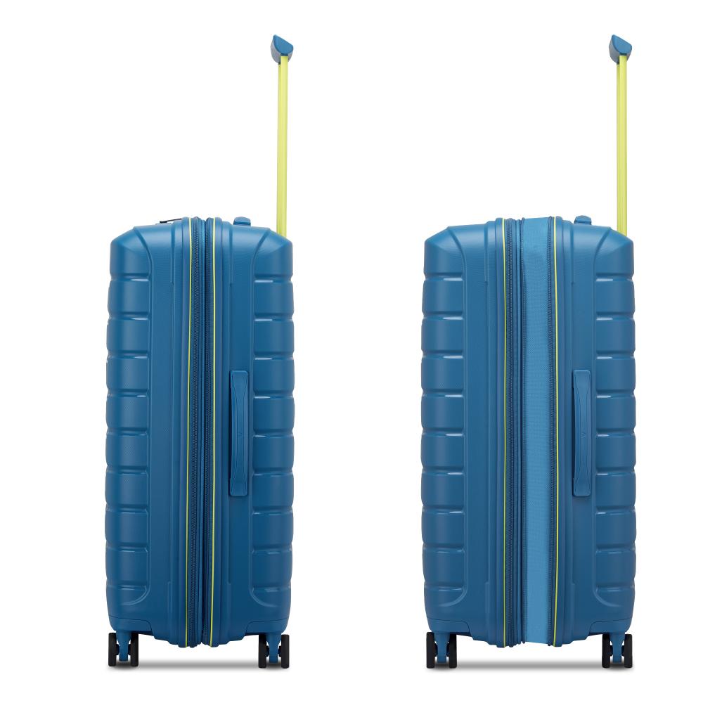 Mittelgroßer, starrer, erweiterbarer Trolley mit 4 Rädern RONCATO Line B-Flying Move Farbe Blue Lagoon