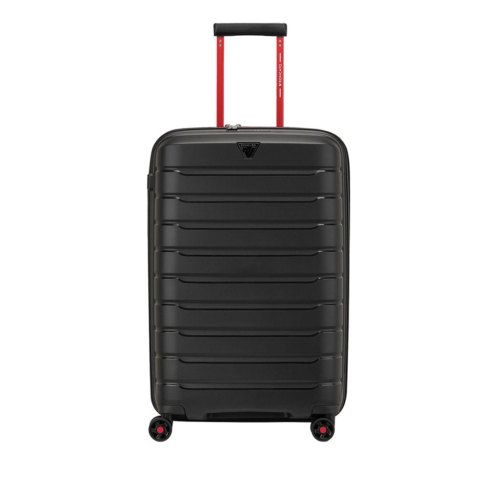 Mittelgroßer, starrer, erweiterbarer Trolley mit 4 Rädern RONCATO Line B-Flying Move Farbe Black Smoke