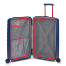 Mittelgroßer, starrer, erweiterbarer Trolley mit 4 Rädern RONCATO Line B-Flying Move Farbe Ultramarinblau