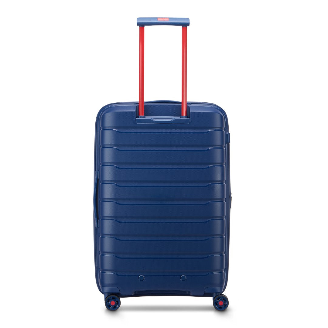 Mittelgroßer, starrer, erweiterbarer Trolley mit 4 Rädern RONCATO Line B-Flying Move Farbe Ultramarinblau