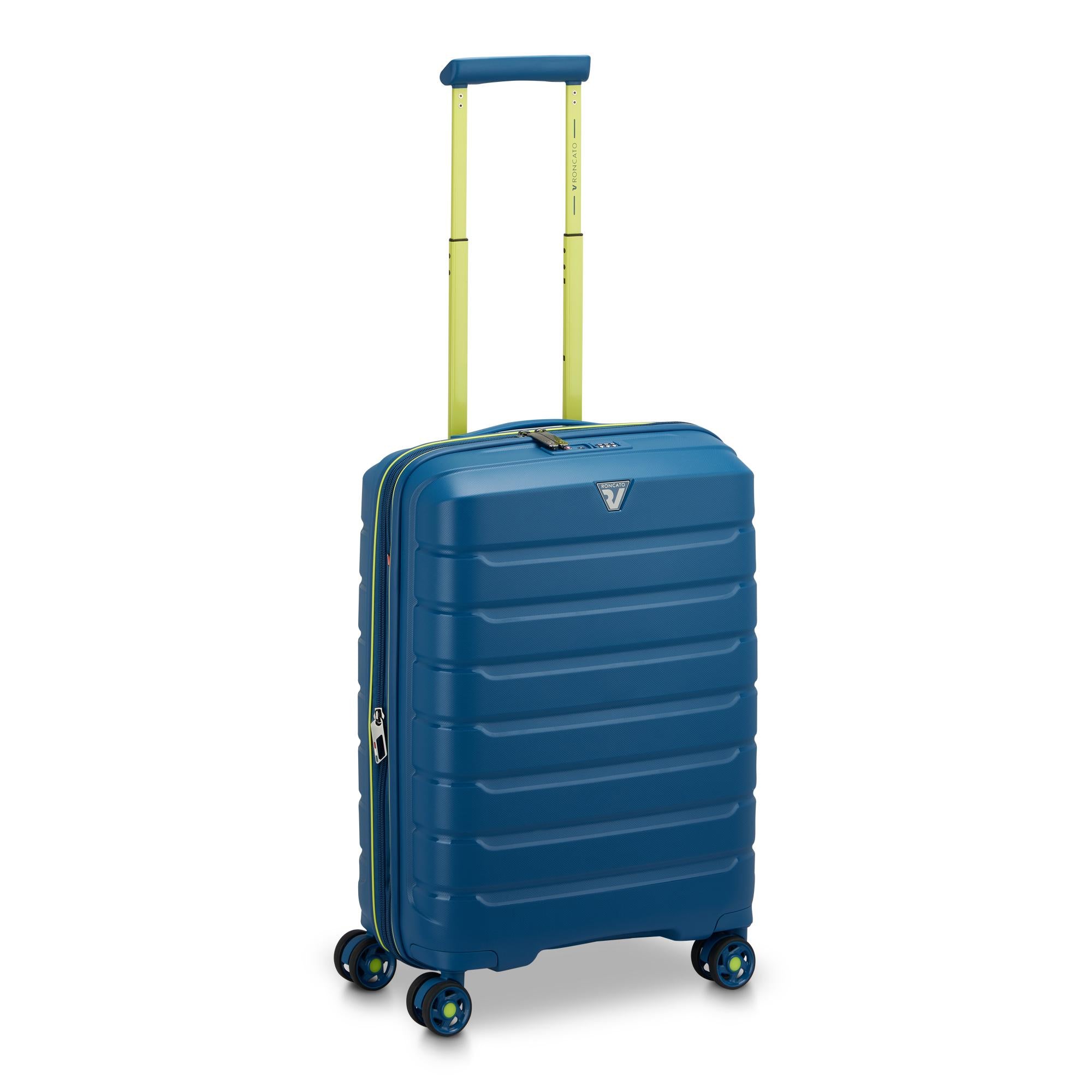 Trolley Cabina Rigido Espandibile 4 Ruote RONCATO Linea B-Flying Move colore Blu Laguna