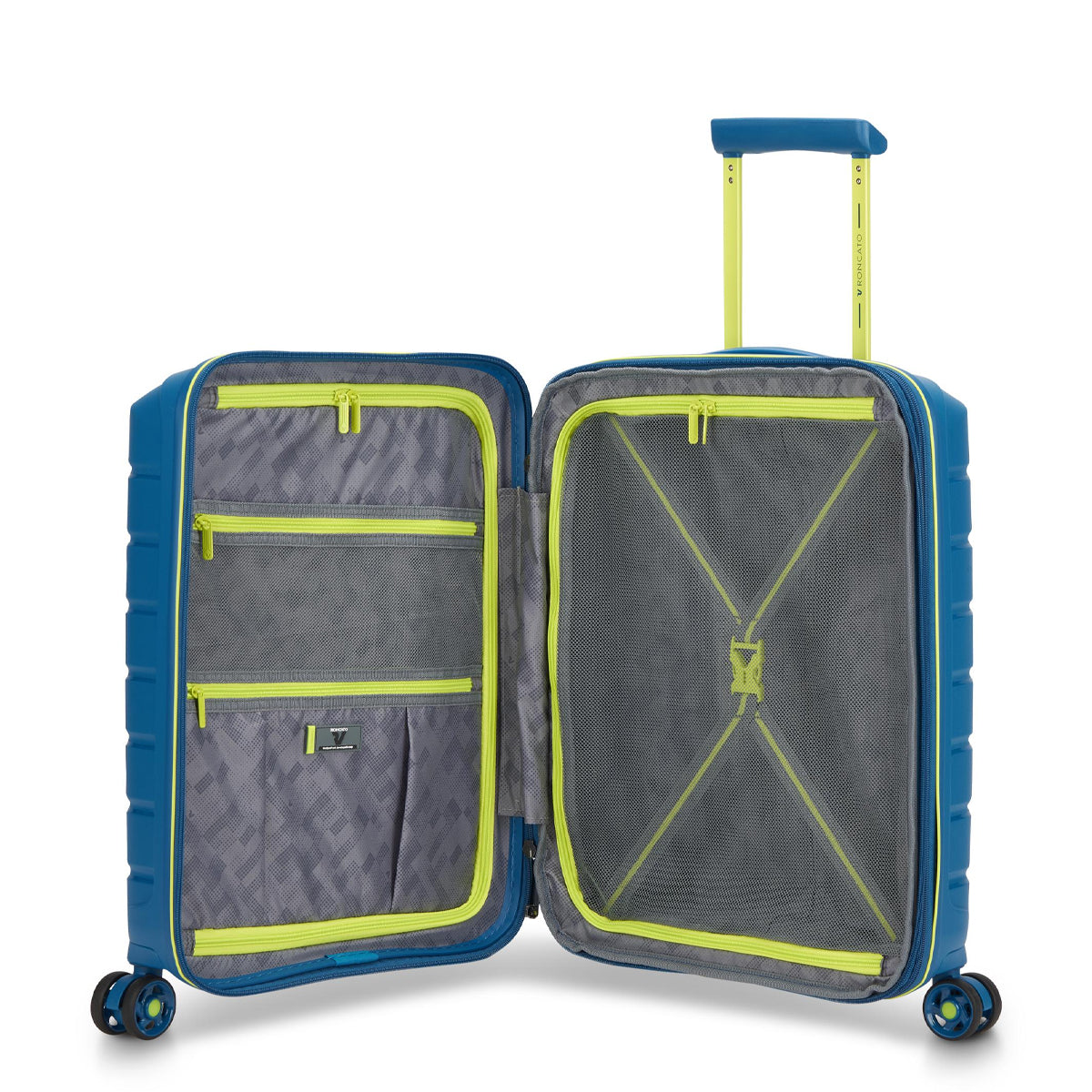 Trolley Cabina Rigido Espandibile 4 Ruote RONCATO Linea B-Flying Move colore Blu Laguna