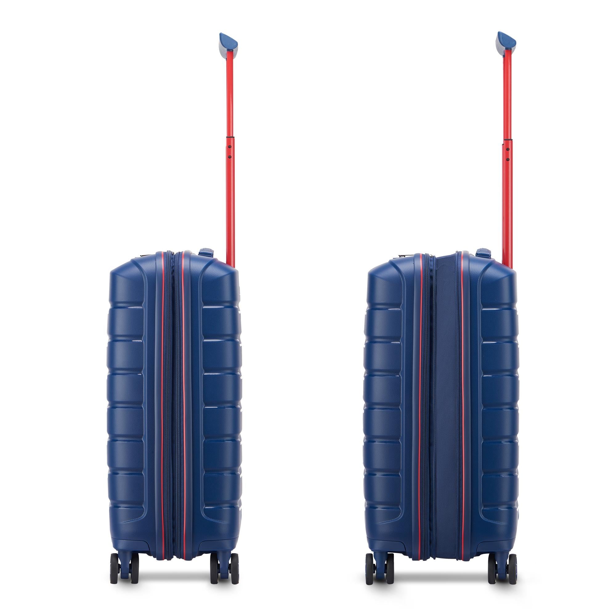 Trolley Cabina Rigido Espandibile 4 Ruote RONCATO Linea B-Flying Move colore Blu Oltremare