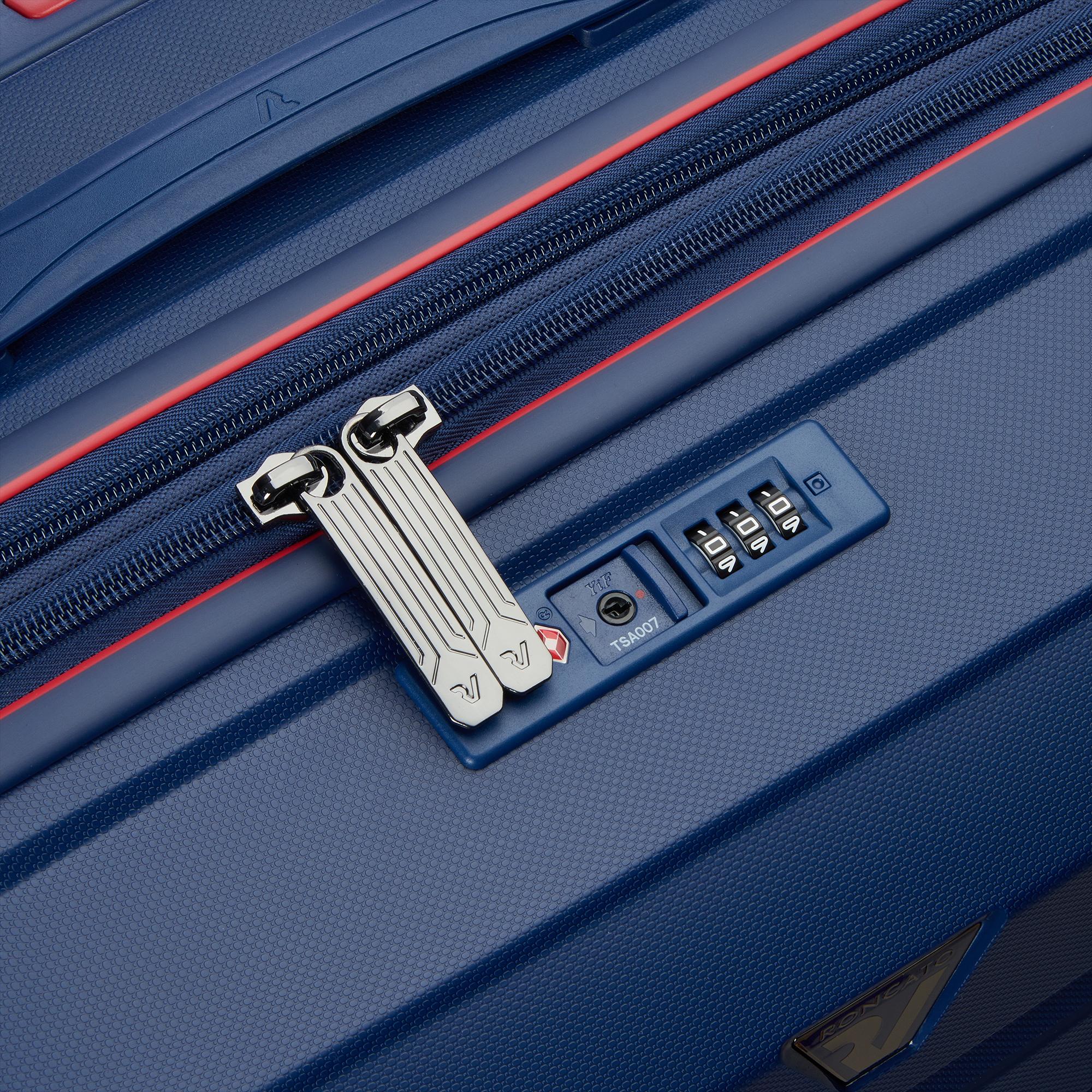 Trolley Cabina Rigido Espandibile 4 Ruote RONCATO Linea B-Flying Move colore Blu Oltremare