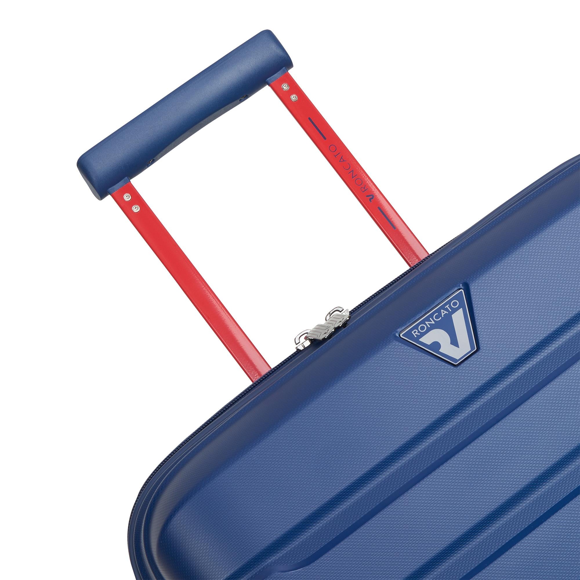 Trolley Cabina Rigido Espandibile 4 Ruote RONCATO Linea B-Flying Move colore Blu Oltremare