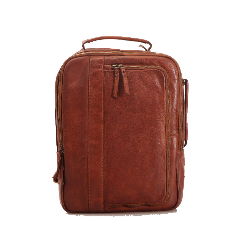 Zaino Cartella Porta Pc GIANNI CONTI in Pelle color Cognac