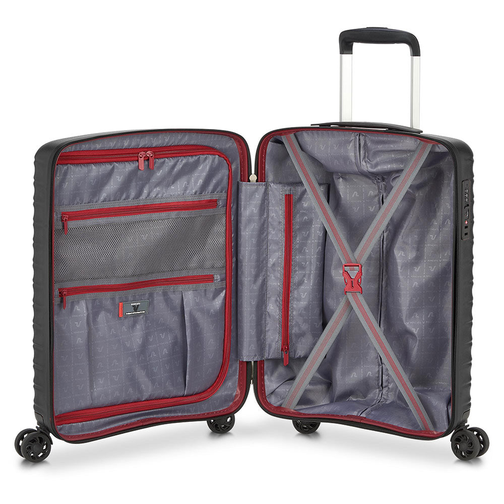 Trolley-Set RONCATO Wave Line Starr schwarz 4 Rollen