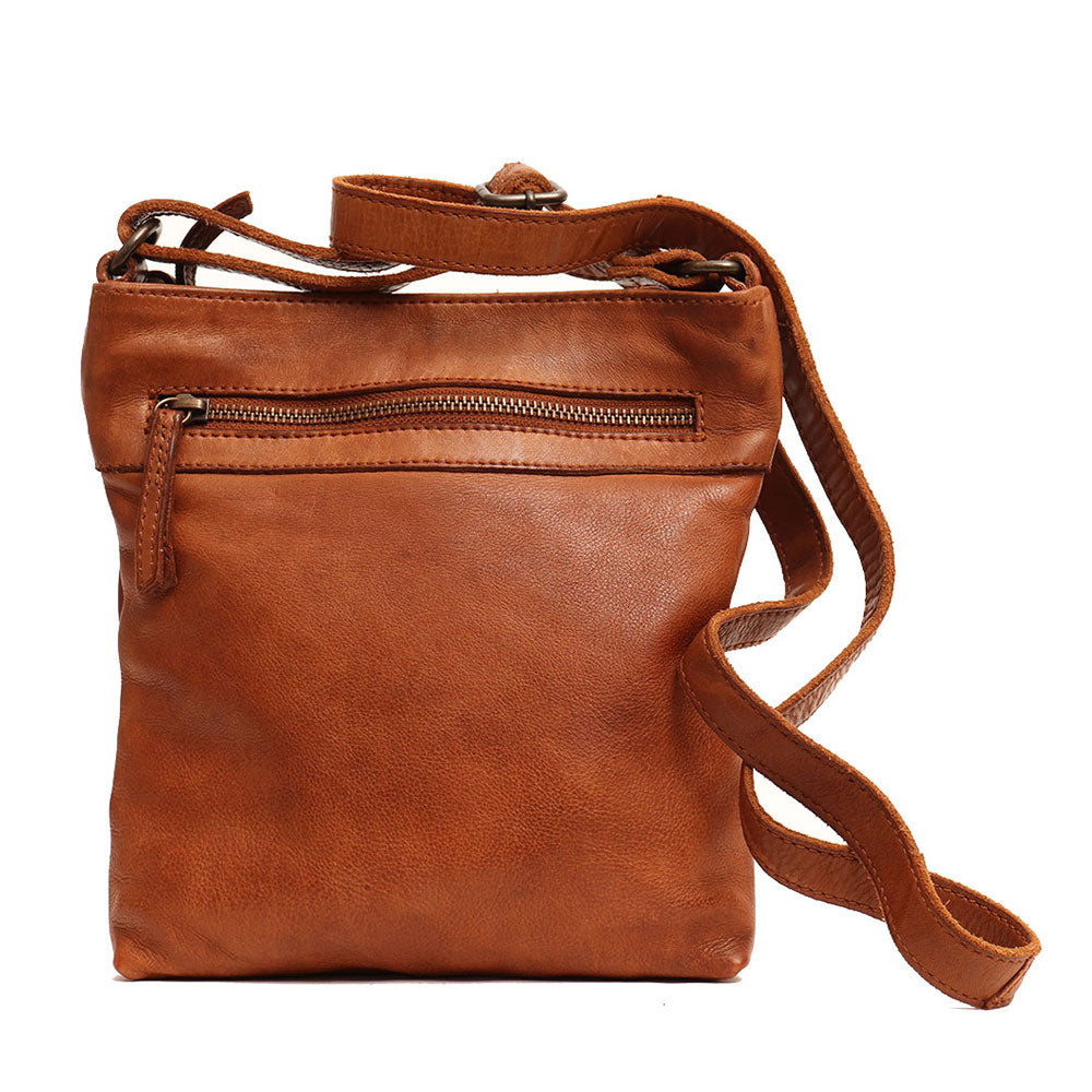 Borsello Uomo in Pelle Color Cognac - Gianni Conti linea Vintage