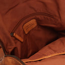 Women's Cognac Vintage-Effect Leather Backpack GIANNI CONTI