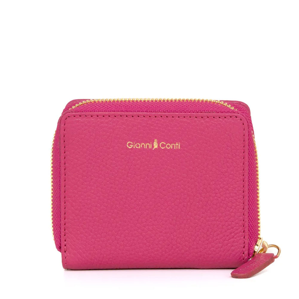 Portafoglio Donna Piccolo GIANNI CONTI linea Coco in Pelle Fuxia