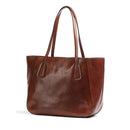 Shopping Bag Large THE BRIDGE linea Maddalena in Pelle Marrone