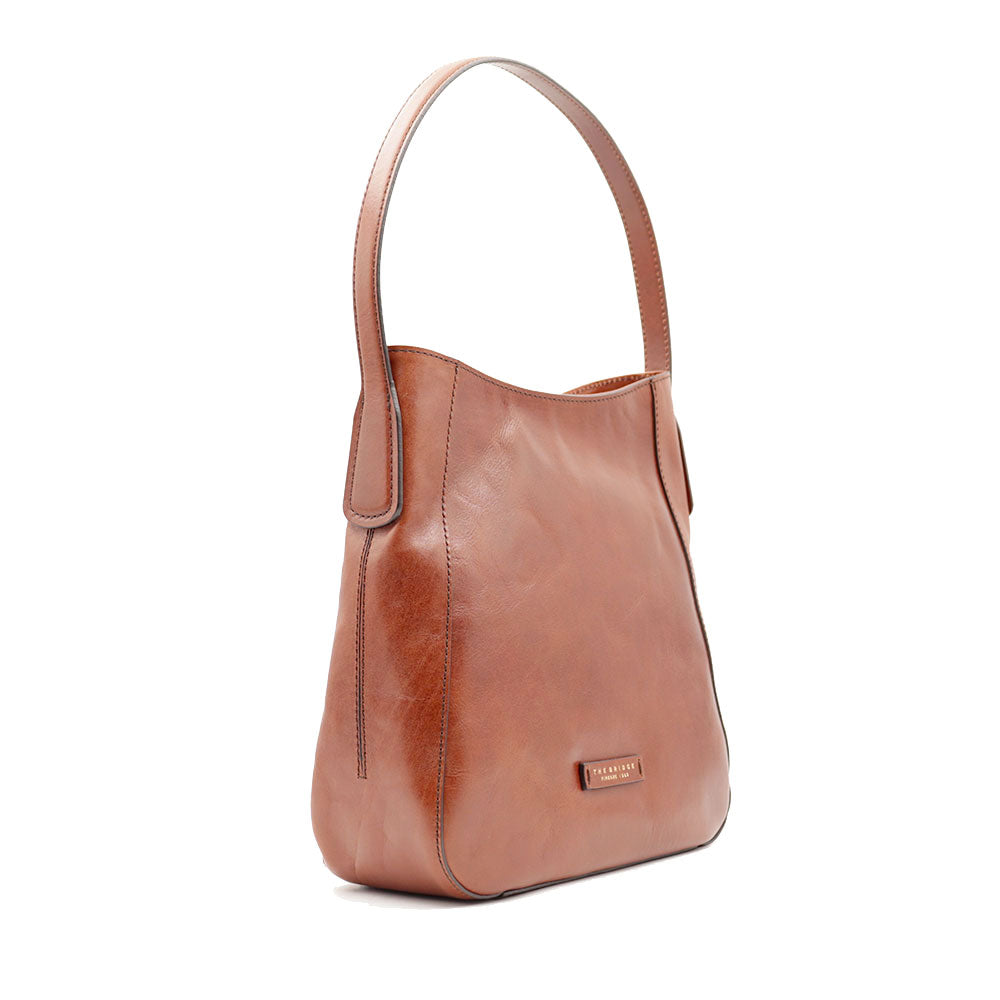 Hobo Bag Donna THE BRIDGE linea Maddalena in Pelle Marrone