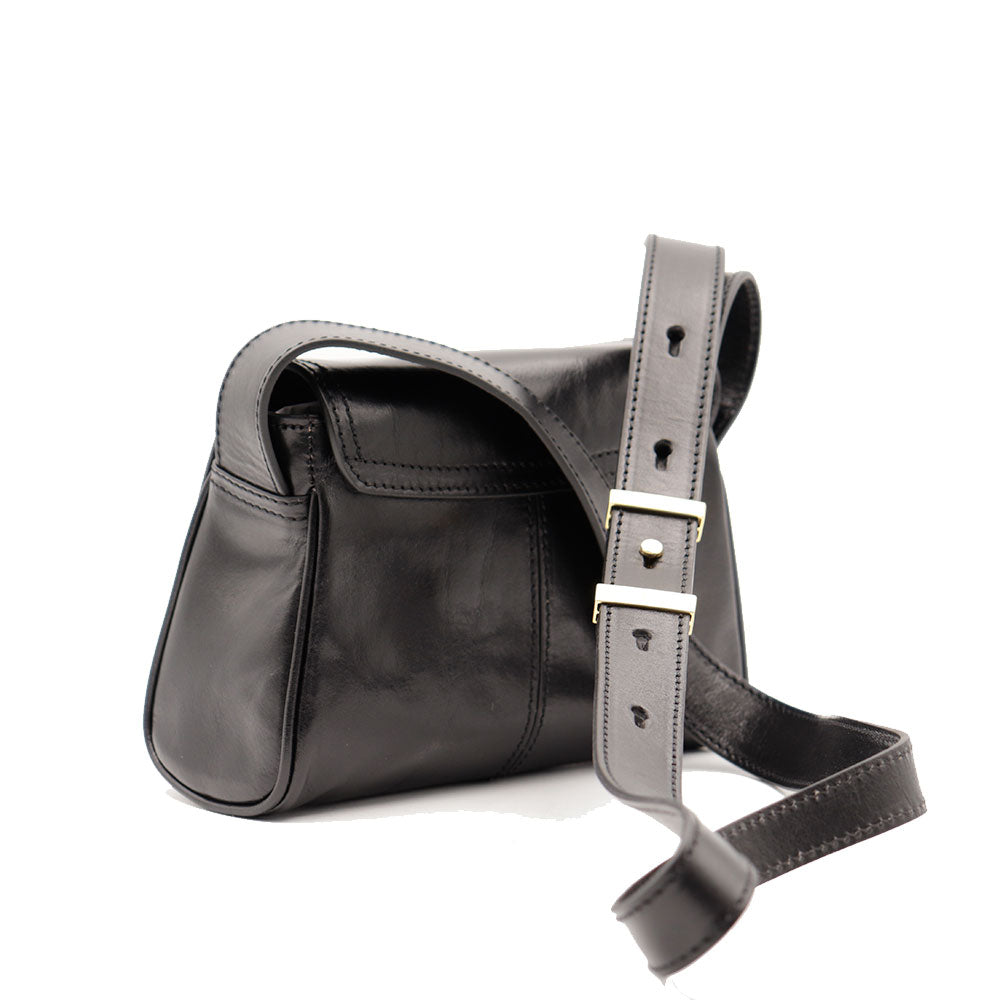 Borsa Donna a Tracolla THE BRIDGE linea Flora in Pelle Nera