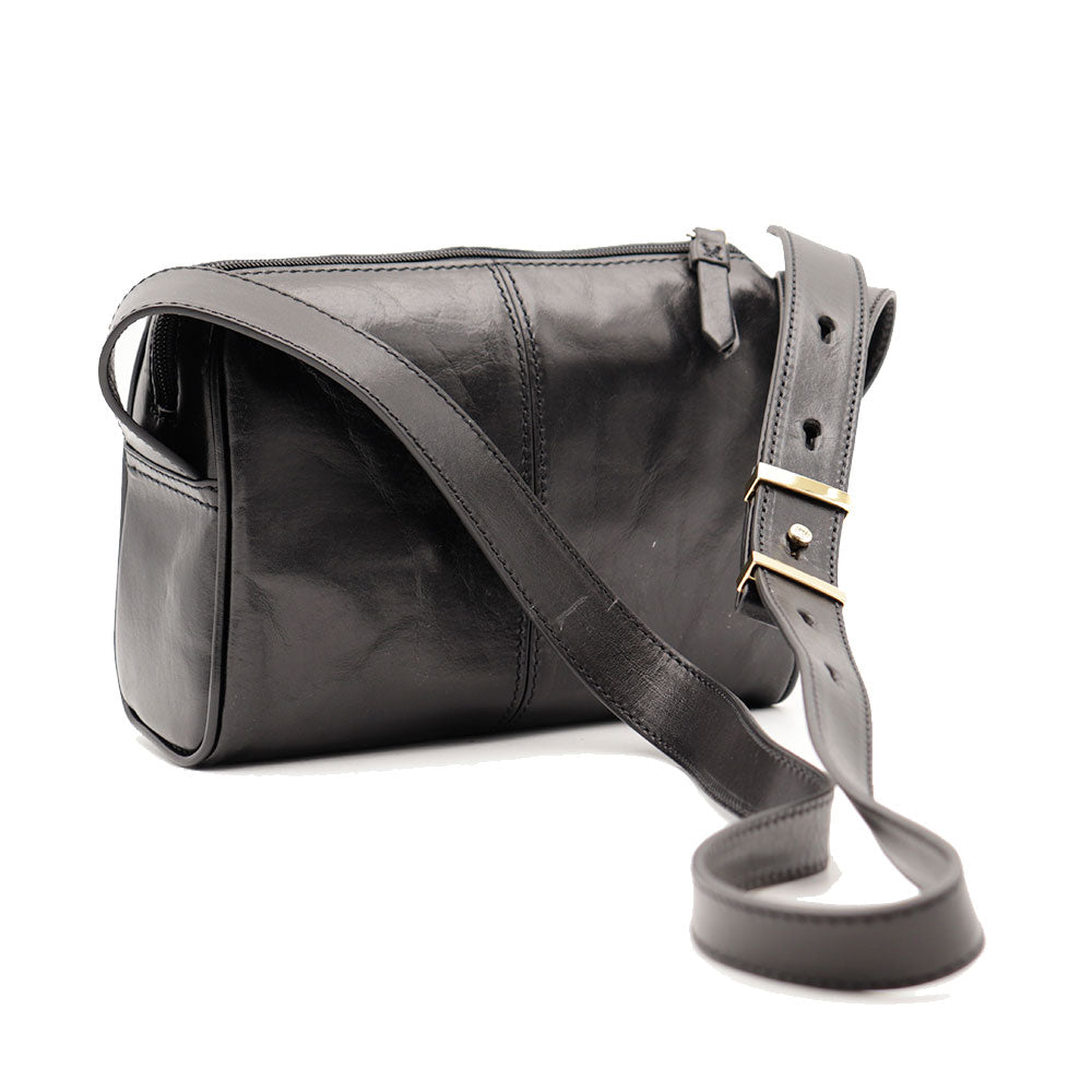 Camera Case Donna a Tracolla THE BRIDGE linea Flora in Pelle Nera