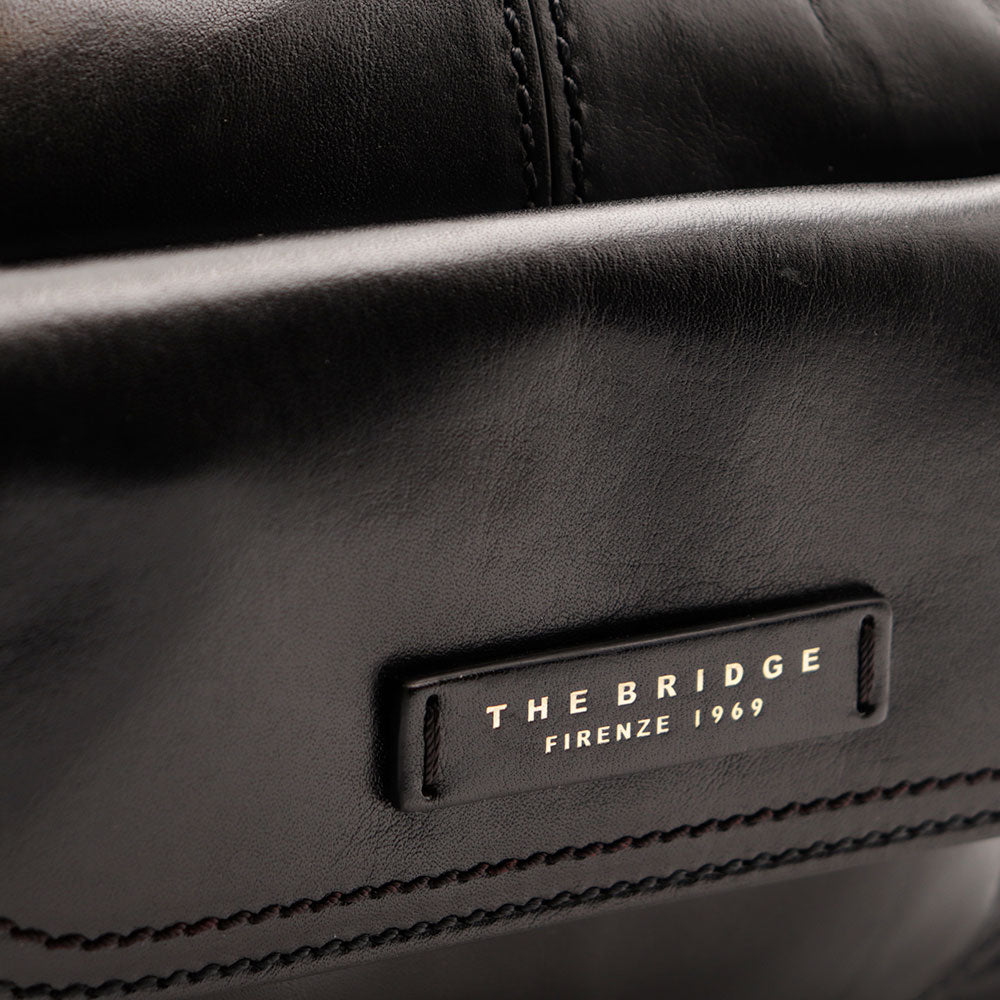Camera Case Donna a Tracolla THE BRIDGE linea Flora in Pelle Nera