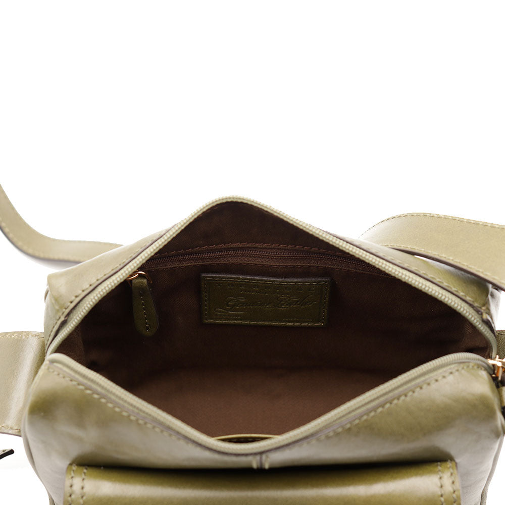 Camera Case Donna a Tracolla THE BRIDGE linea Flora in Pelle Verde Timo