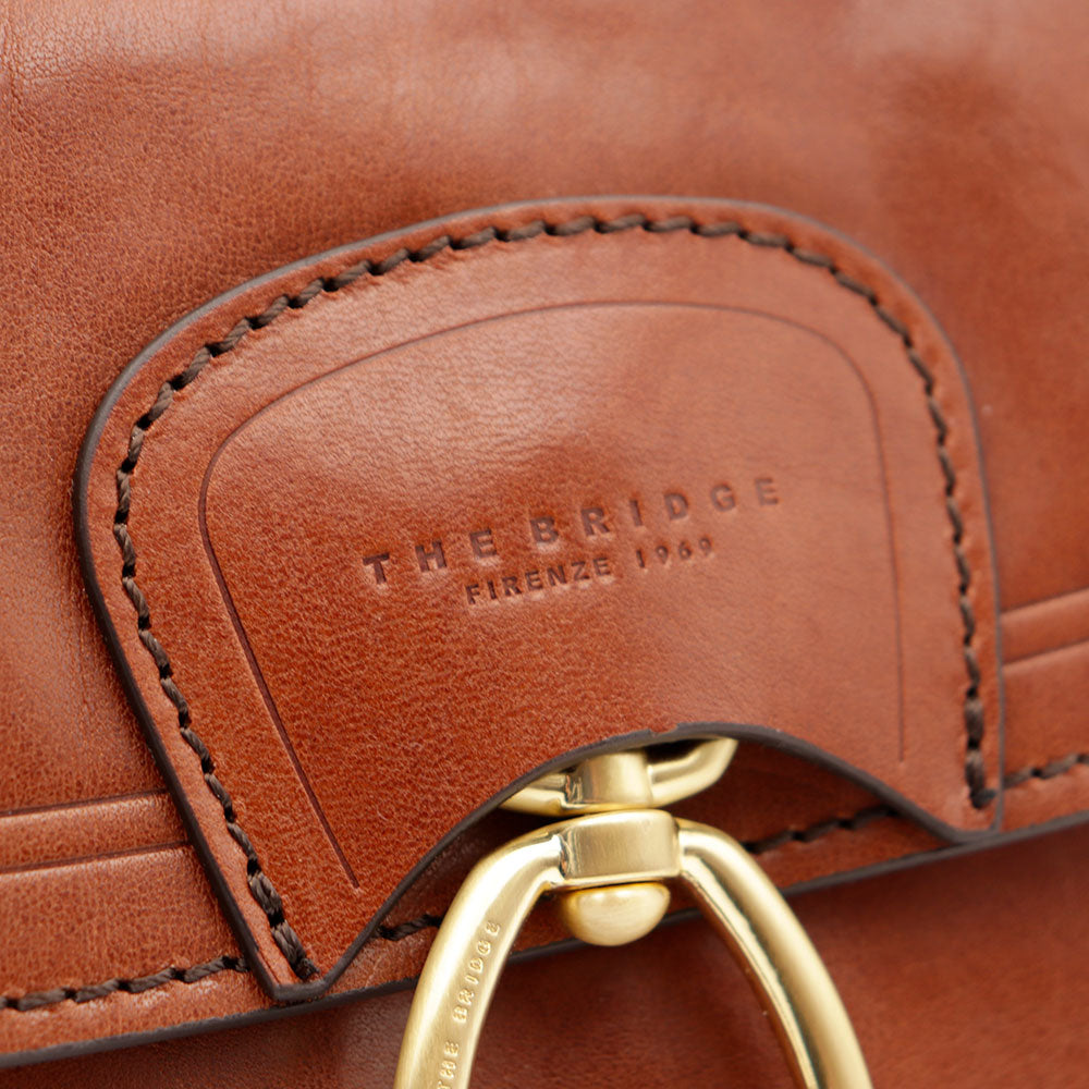 Borsa Donna a Spalla THE BRIDGE linea Erica in Pelle Marrone