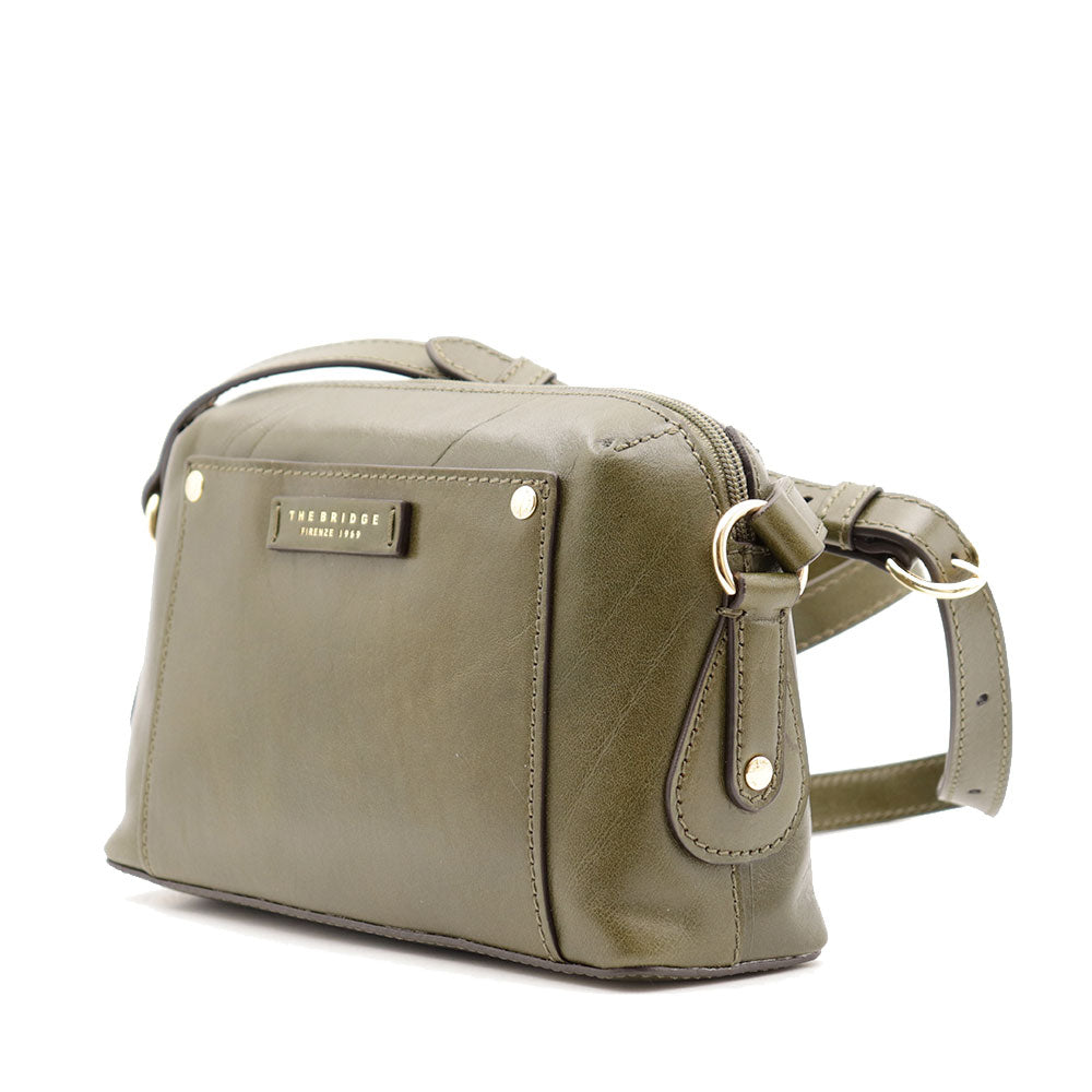 Borsa Donna a Tracolla THE BRIDGE linea Cecilia in Pelle Verde Timo