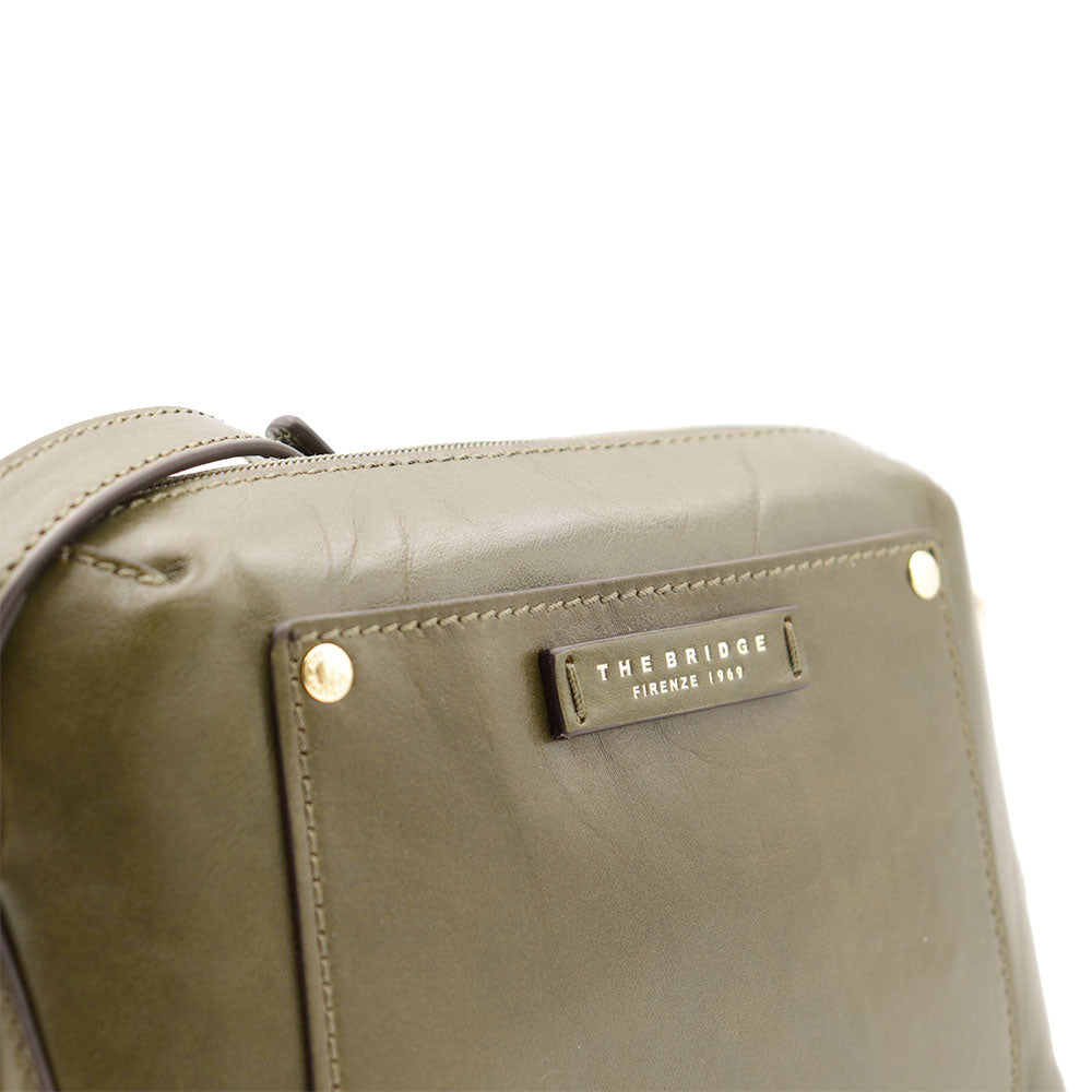 Borsa Donna a Tracolla THE BRIDGE linea Cecilia in Pelle Verde Timo