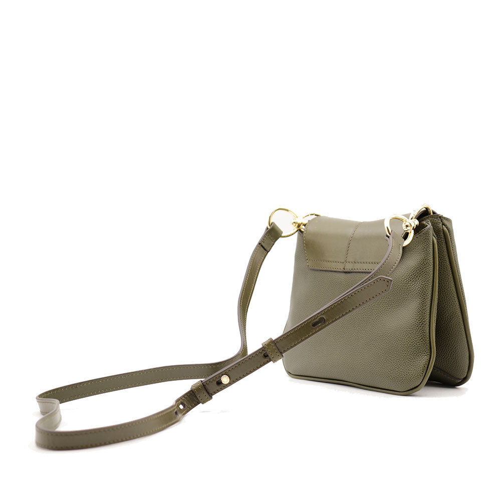 Borsa Donna a Tracolla THE BRIDGE linea Elisabetta in Pelle Verde Timo