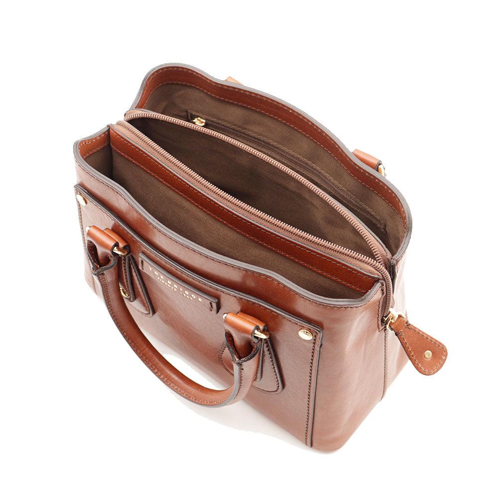 Borsa Donna a Mano Double Function THE BRIDGE linea Cecilia in Pelle Marrone