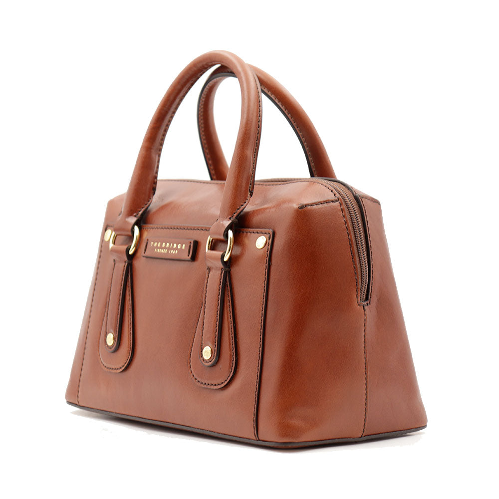 Borsa Donna a Mano con Tracolla THE BRIDGE linea Cecilia in Pelle Marrone