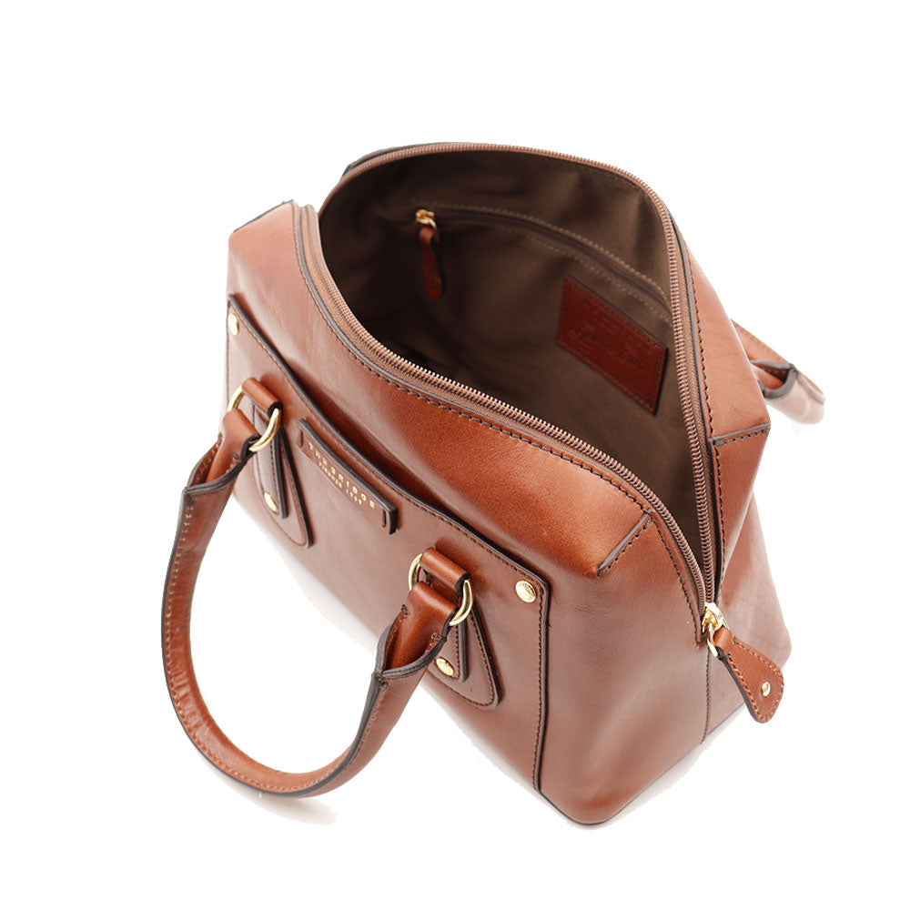 Borsa Donna a Mano con Tracolla THE BRIDGE linea Cecilia in Pelle Marrone