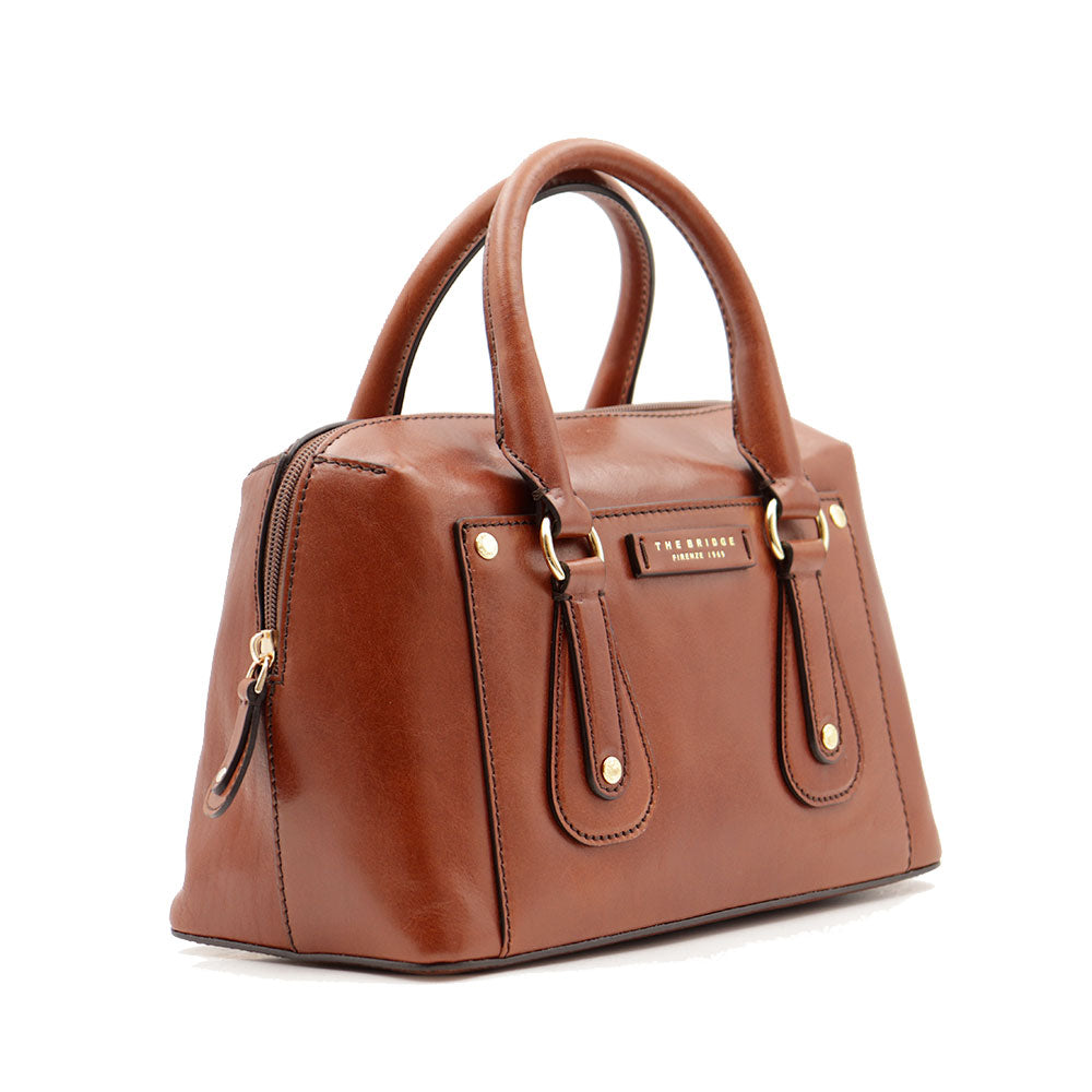 Borsa Donna a Mano con Tracolla THE BRIDGE linea Cecilia in Pelle Marrone