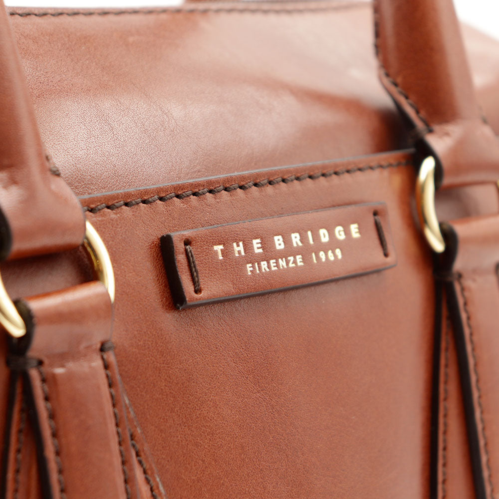 Borsa Donna a Mano con Tracolla THE BRIDGE linea Cecilia in Pelle Marrone