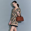 Borsa Donna a Mano con Tracolla THE BRIDGE linea Cecilia in Pelle Marrone